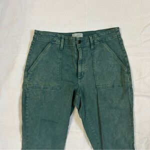 Turquoise Straight Leg/Cropped Ankle Pants